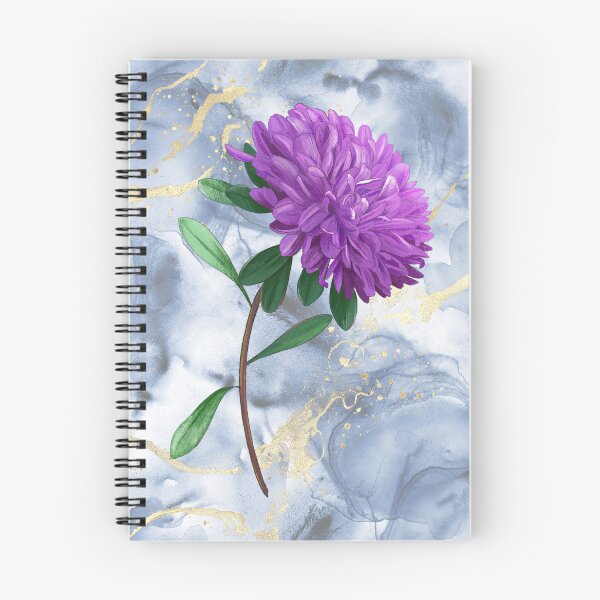 Item preview, Purple Flower Botanical White Marble designed and sold by WildWoodlandWitch.