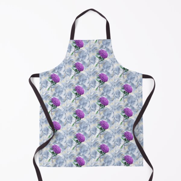 Item preview, Purple Flower Botanical White Marble designed and sold by WildWoodlandWitch.