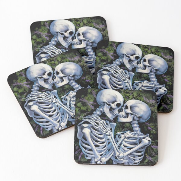 Item preview, A hauntingly beautiful illustration of two skeletons designed and sold by OneLastWish.