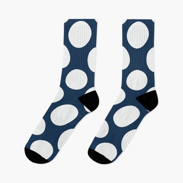 Item preview, White polka dots on navy blue surface  designed and sold by IftinDesigns.