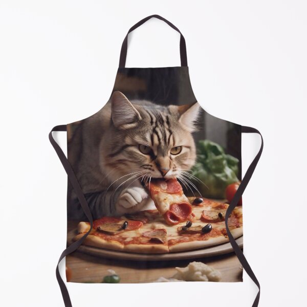 Item preview, A cat eating pizza designed and sold by M-Y-A-R-T-.