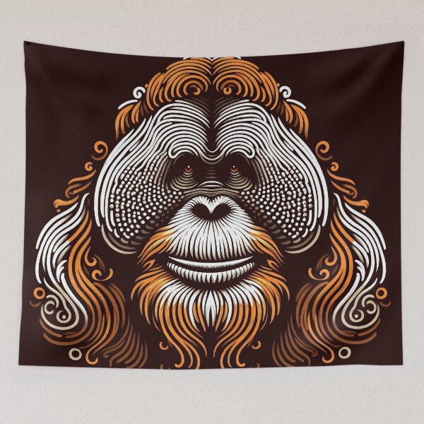 Item preview, The Happy Orangutan designed and sold by Wanderdreaming.
