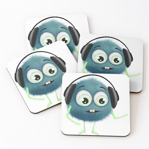 Item preview, Monsta with headphones designed and sold by Mrs-mint.
