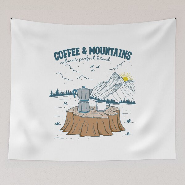 Item preview, Coffee and Mountains designed and sold by ethnicdrawing.