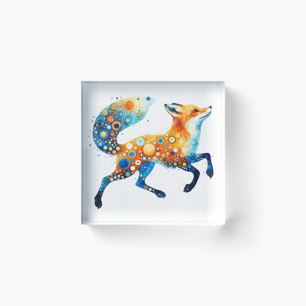Item preview, Folk Art animal - Running Red Fox by heidiannemorris designed and sold by FOLK ART FUSION.