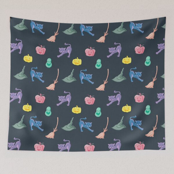 Item preview,   Fun halloween design with scaredy cats and pumpkins designed and sold by by Mònica Roca.