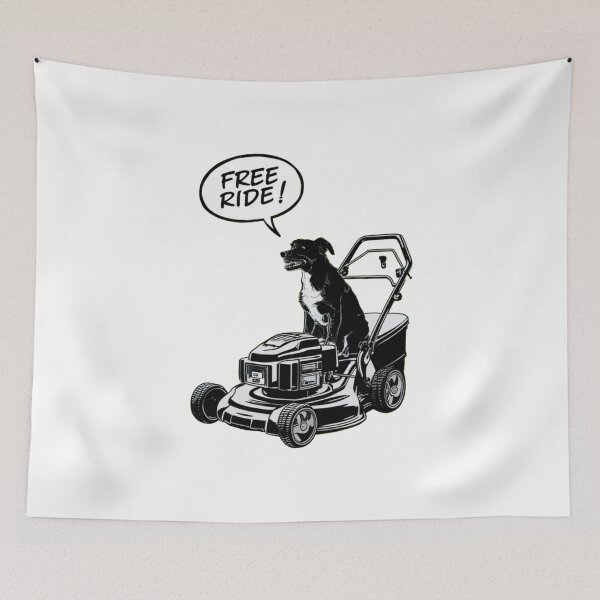 Item preview, Dog on a lawnmower designed and sold by KukerLukii.