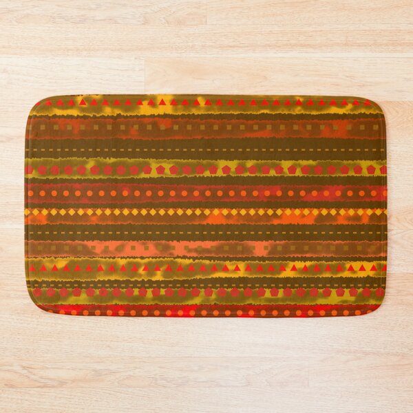 Item preview, Rustic Autumn Stripes and Shape Motifs  designed and sold by JaygiesDesign.