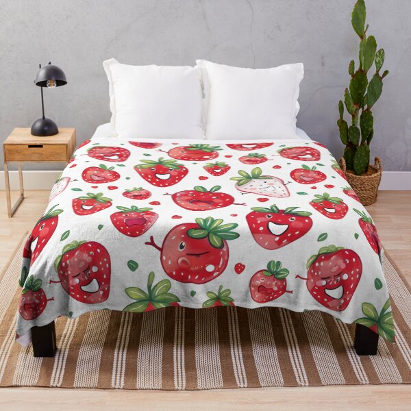 Item preview, Happy strawberries pattern designed and sold by Quijote-.
