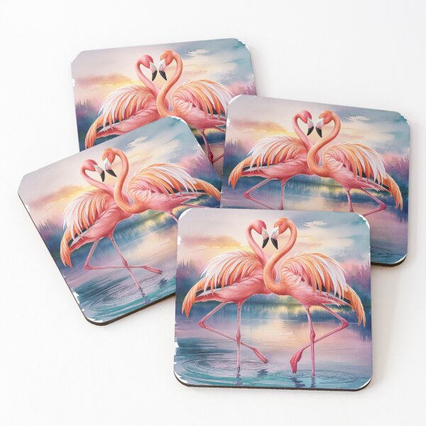 Item preview, two flamingo's proudly standing designed and sold by 123ks.