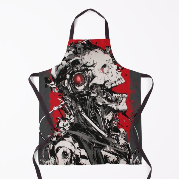 Item preview, Retro Futuristic Cyberpunk Skull Skeleton Servitor Red designed and sold by Nightarcade.