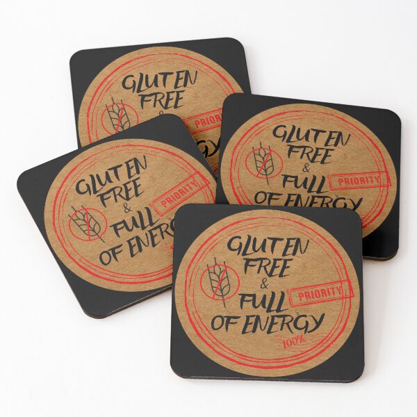 Item preview, Gluten Free And Full Of Energy. Stamps for celiac disease. Food stamps designed and sold by DendaArt.