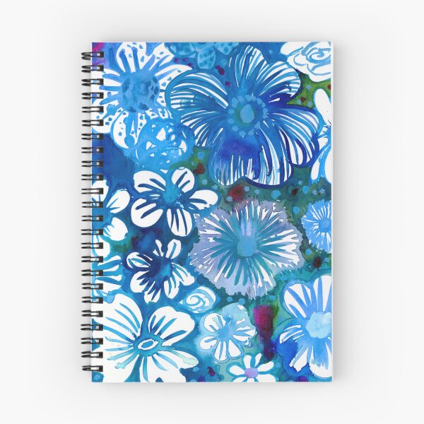Item preview, Acrylic Ink Himalayan Poppies Blue fFower Patten - Perfect for Florists and Gardeners -  illustrated by Jemma Jamie Skidmore designed and sold by Jemma Jamie Skidmore.