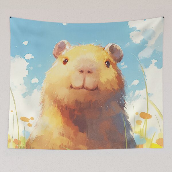 Item preview, Capybara in the Meadow designed and sold by AshiraCreations.