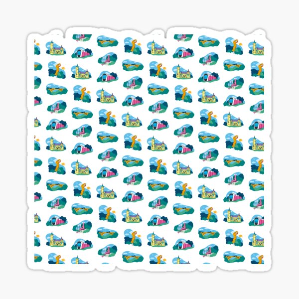 Luxembourg Pattern Design – Iconic Luxembourg Landmarks Gift & Souvenir Sticker
