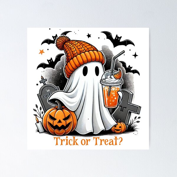 Item preview, Halloween Ghost Pumpkin Spice Latte Trick or Treat designed and sold by IBTees.