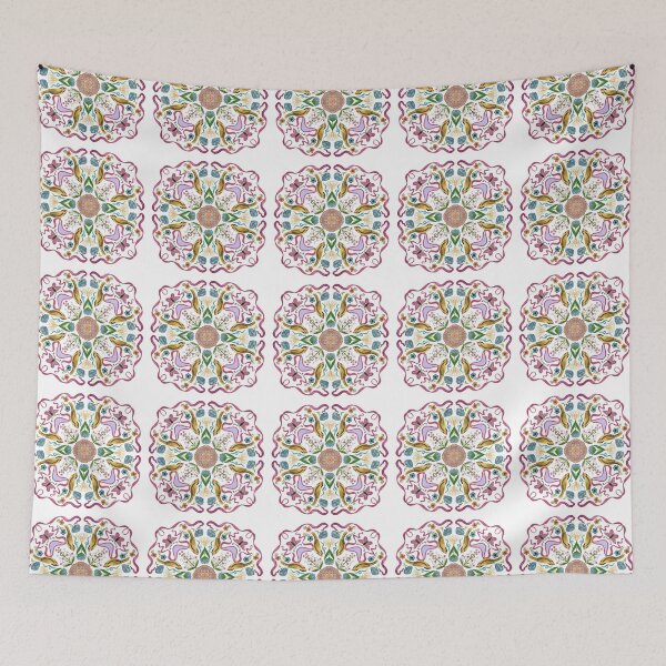 Item preview, Victorian Pattern Inspired by William Morris - Ornate Bird and Floral Mandala - Jemma Jamie Skidmore  designed and sold by Jemma Jamie Skidmore.