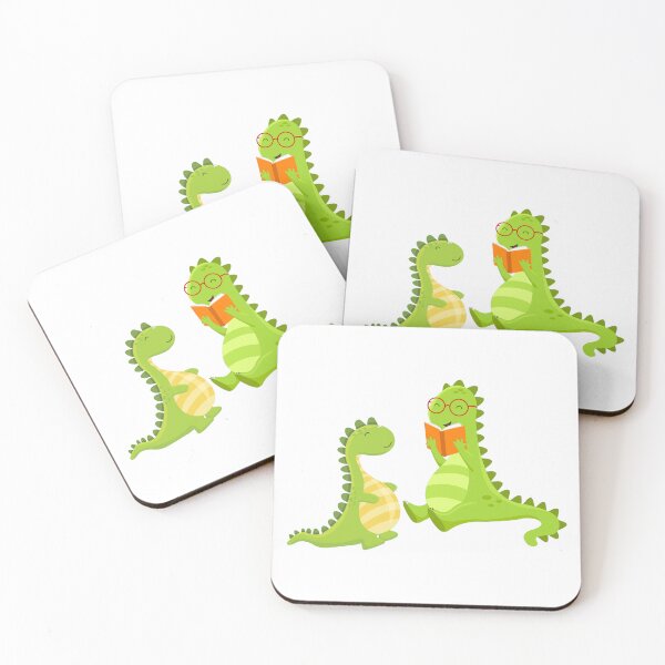 Item preview, "Heartwarming Moment: Baby Dinosaur and Mother Reading a Book" designed and sold by Mahakamel.