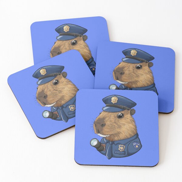 Item preview, Funny Capybara Policeman Capy Police  designed and sold by canvadreamer444.