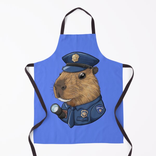 Item preview, Funny Capybara Policeman Capy Police designed and sold by canvadreamer444.