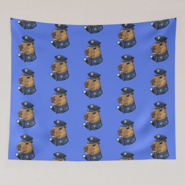 Item preview, Funny Capybara Policeman Capy Police  designed and sold by canvadreamer444.