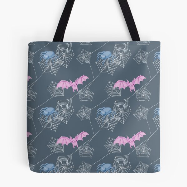 Item preview, Cute Spider and Bat on grey repeat pattern, halloween design designed and sold by by Mònica Roca.