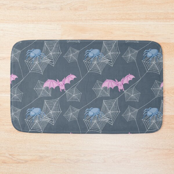 Item preview, Cute Spider and Bat on grey repeat pattern, halloween design designed and sold by by Mònica Roca.