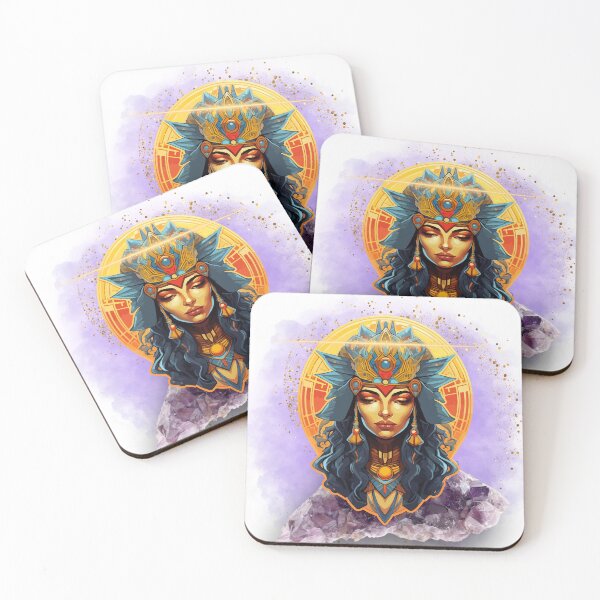 Item preview, Ixchel Witchy Triple Goddess Mayan Priestess Amethyst  designed and sold by WildWoodlandWitch.