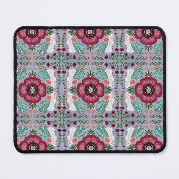 Item preview, Victorian Inspired Floral and Winged Mice Pattern illustrated by jemma jamie skidmore  designed and sold by Jemma Jamie Skidmore.