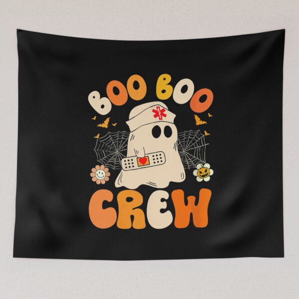 Item preview, Boo Boo Crew Nurse Groovy Ghost Women Custome Halloween designed and sold by taaddison50.