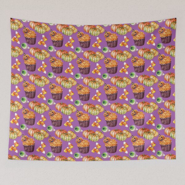 Item preview, Halloween Sweets Purple Pattern designed and sold by Katariina Purru.