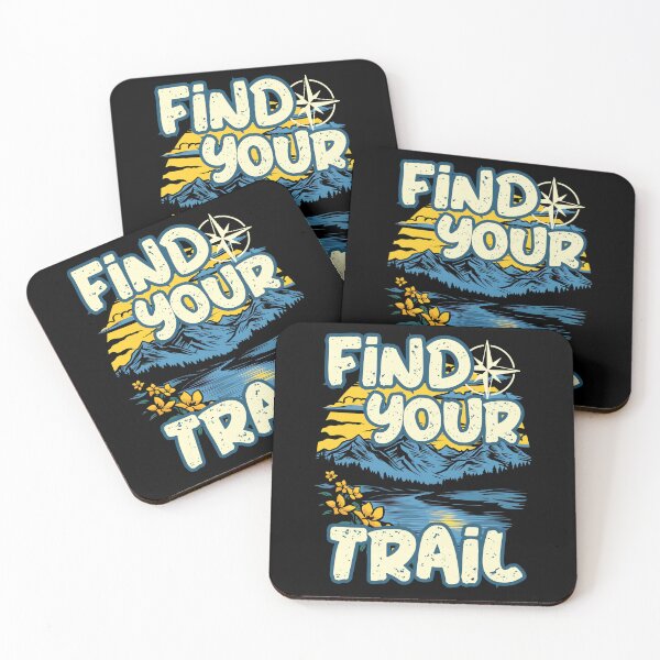 Item preview, FIND YOUR TRAIL cool hiking camping adventure in the nature design designed and sold by Jt41.