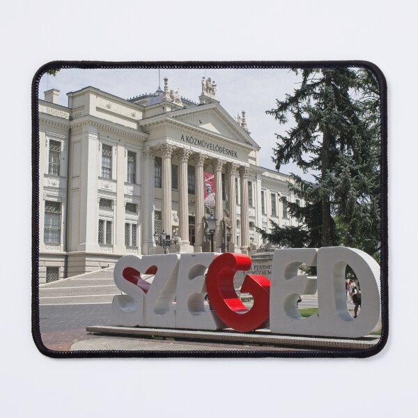Item preview, A walking in the center of Szeged city in southwestern Hungary in a sunny spring day. Ferenc Mora Museum. designed and sold by Maurizio Fabbroni.