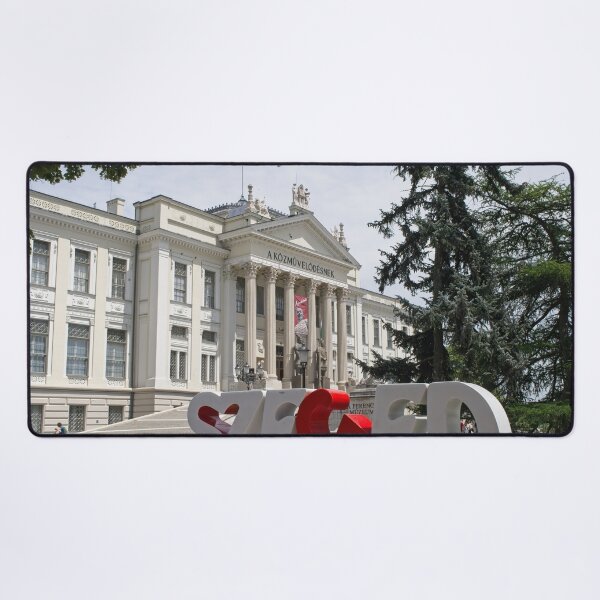 Item preview, A walking in the center of Szeged city in southwestern Hungary in a sunny spring day. Ferenc Mora Museum. designed and sold by Maurizio Fabbroni.