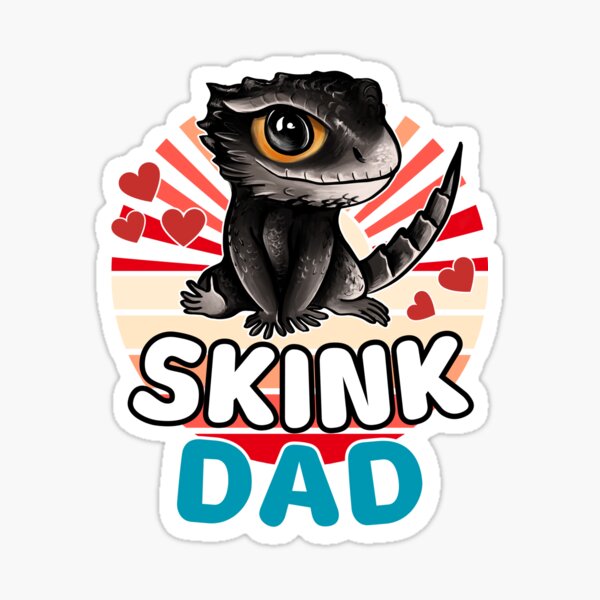 Item preview, Cute Red Eyed Crocodile Skink Dad designed and sold by BeataY6Art.
