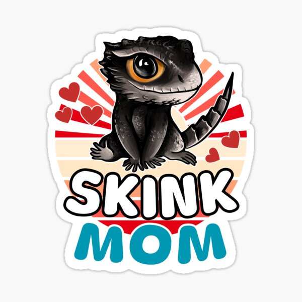 Item preview, Cute Red Eyed Crocodile Skink Mom designed and sold by BeataY6Art.