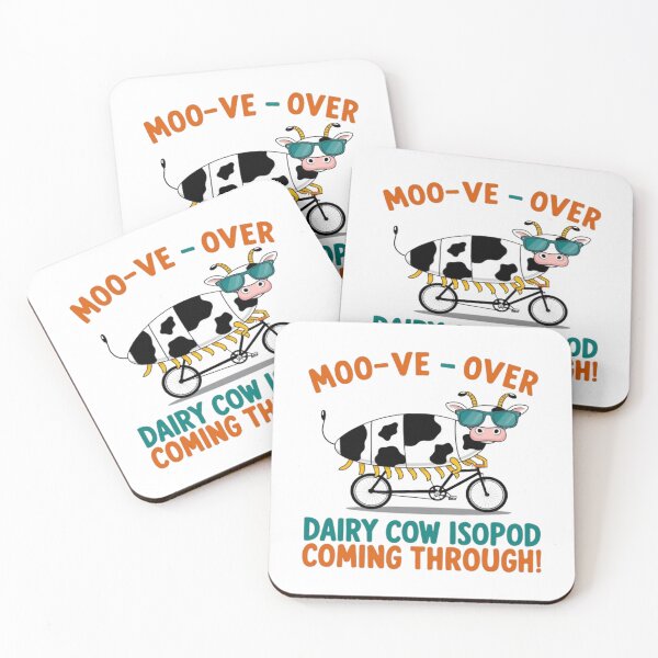 Item preview, Moo-ve over dairy cow Isopod Moo Barnyard Elegance: coming through cool colorful designed and sold by RabiaDesigns.