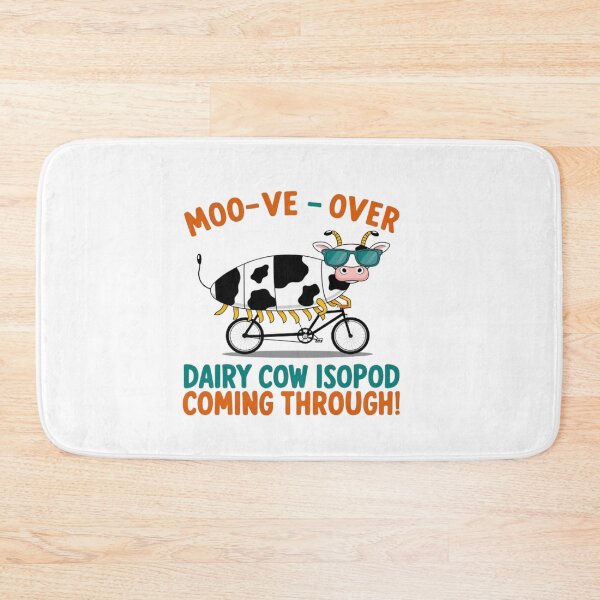 Item preview, Moo-ve over dairy cow Isopod Moo Barnyard Elegance: coming through cool colorful designed and sold by RabiaDesigns.
