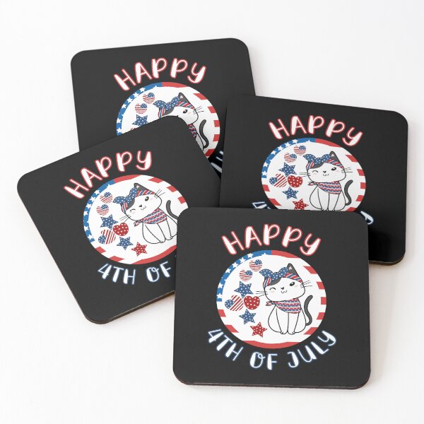 Item preview, Cute cat USA happy 4th of july celebration designed and sold by MatysDesign.