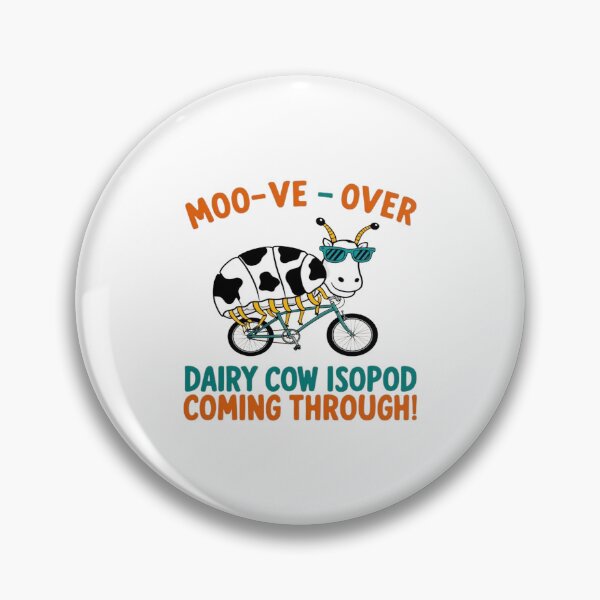 Item preview, Moo-ve over dairy cow Isopod Moo-velous Designs:: coming through cool colorful designed and sold by RabiaDesigns.