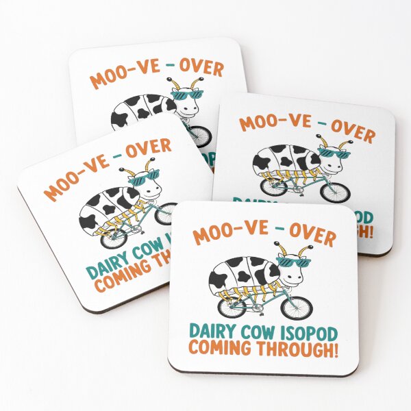 Item preview, Moo-ve over dairy cow Isopod Moo-velous Designs:: coming through cool colorful designed and sold by RabiaDesigns.