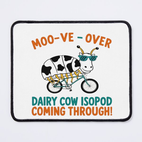 Item preview, Moo-ve over dairy cow Isopod Moo-velous Designs:: coming through cool colorful designed and sold by RabiaDesigns.