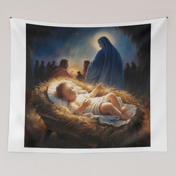 Aperçu de l'œuvre JÉSUS DANS LA CRÈCHE créée et vendue par Obinne.