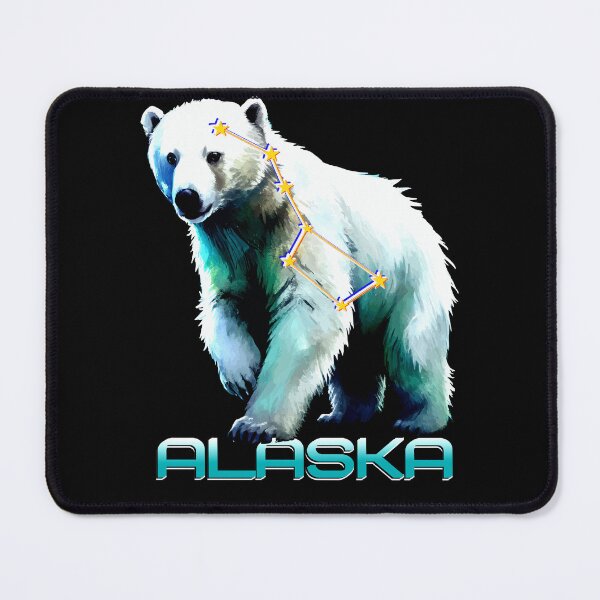Item preview, Polar Bear with Ursa Major - Alaska Art Print Design designed and sold by VikArtStudio.