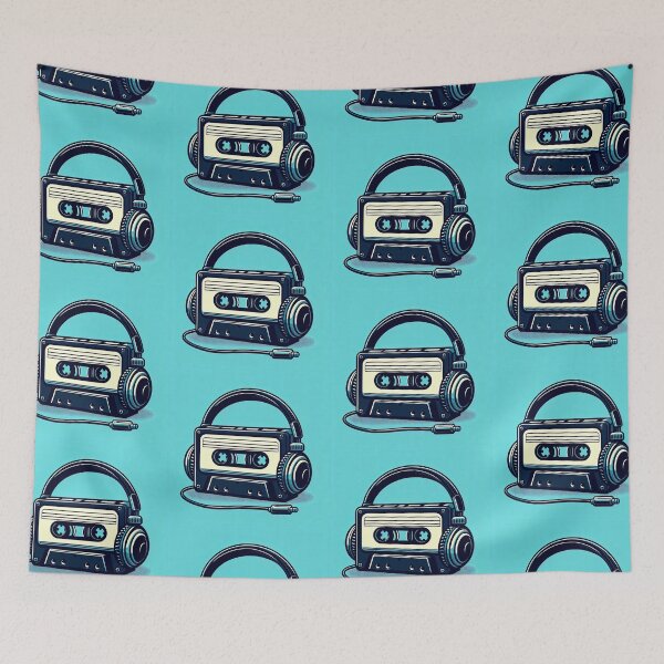Item preview, Retro Cassette Player Pop Art Style designed and sold by artofuniverse.