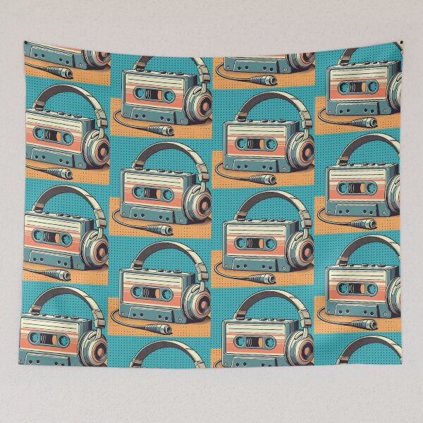 Item preview, Retro Cassette Player Pop Art Style designed and sold by artofuniverse.
