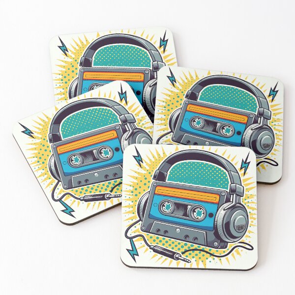 Item preview, Retro Cassette Player Pop Art Style designed and sold by artofuniverse.