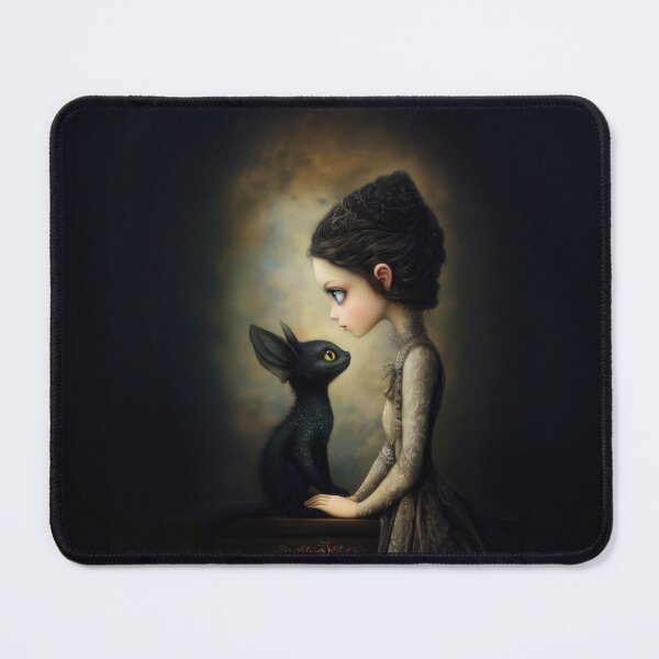 Item preview, Victorian Girl and Her Magic Cat designed and sold by Magical Art Store.