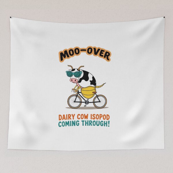Item preview, Moo-ve over dairy cow Isopod Pastoral Perfection: coming through cool colorful designed and sold by RabiaDesigns.