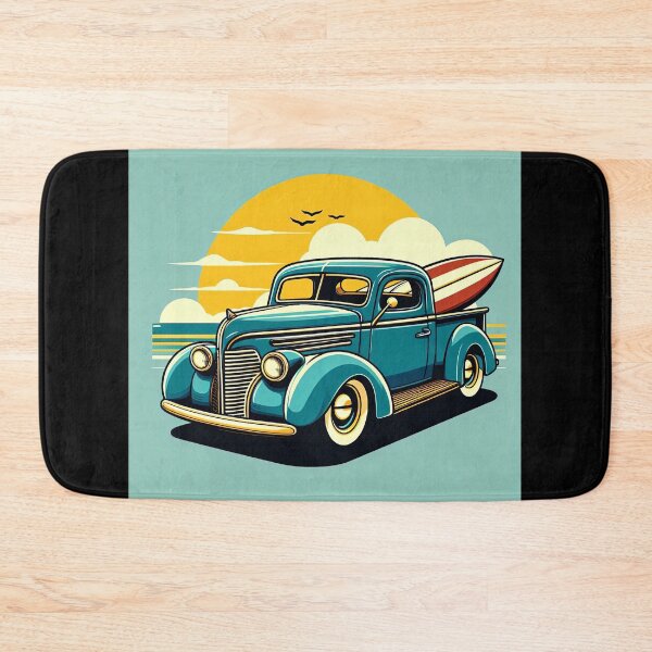 Item preview, Classic Car with Surfboard Pop Art Style designed and sold by artofuniverse.